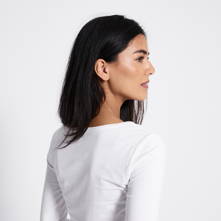 Basic long sleeve top "Fredrika" White